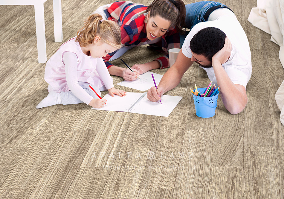 Azalea Lane Waterproof Luxury Vinyl Biscayne family on floor