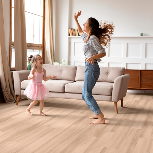 Azalea Lane Waterproof Luxury Vinyl Zion toddler walking on floors