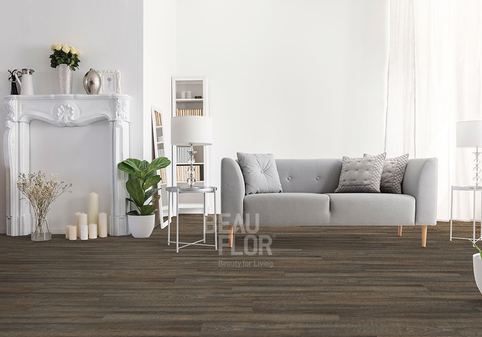 Beauflor ParkwayPro Luxury Vinyl Living Room in Bark