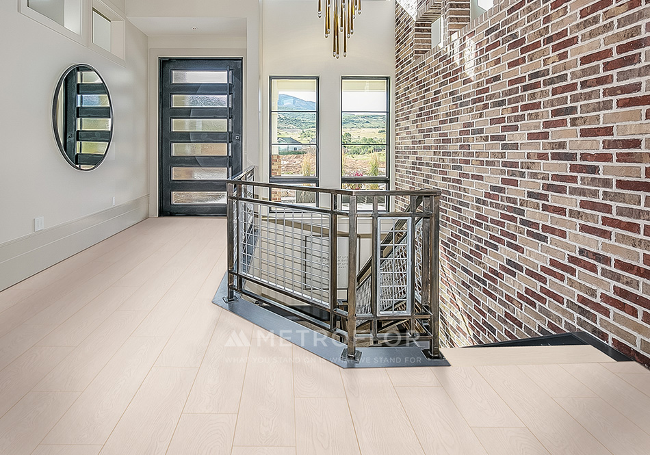 Inception 120 color Meditation Oak waterproof flooring in entryway