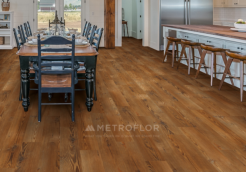 Inception 120 color Santa Rita Pine waterproof flooring in dining room