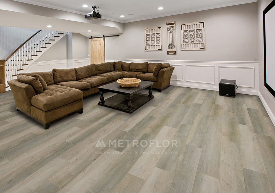 Metroflor Reserve Lakeside Oak luxury vinyl in living room