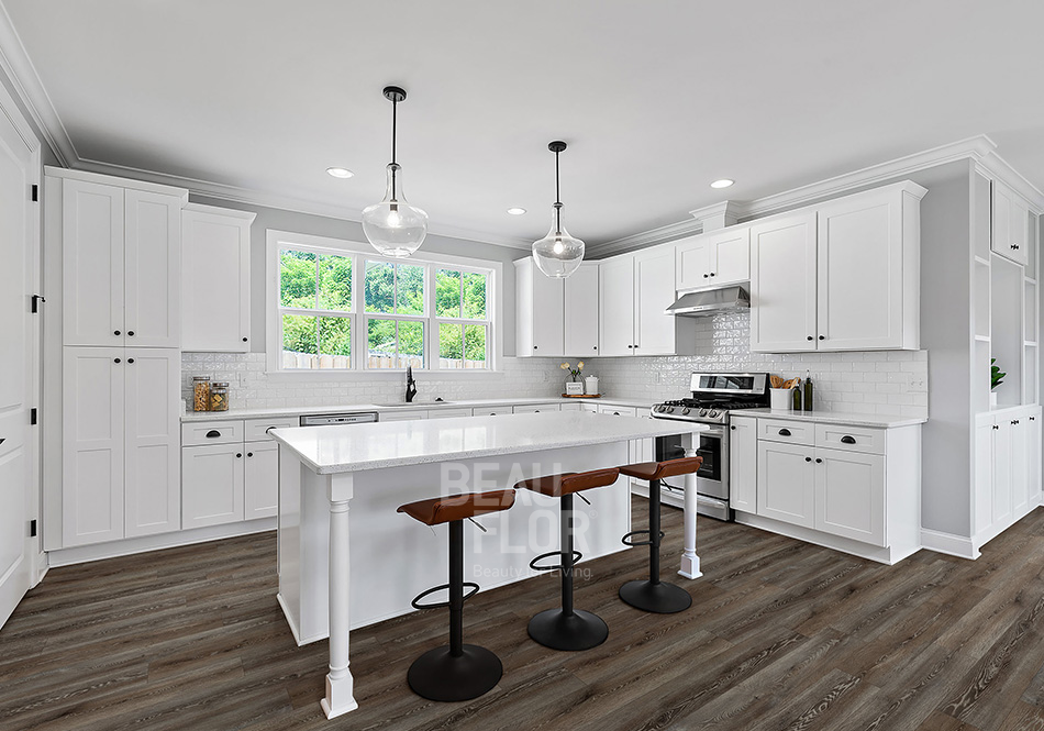 Beauflor, Oterra, Riverstone Oak in kitchen