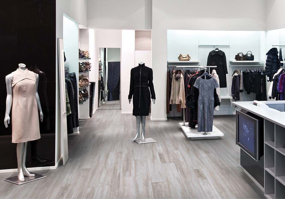 Metroflor, Deja New, Oak Framing Chalk Retail Store