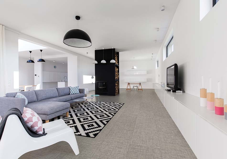 Metroflor, Deja New, Belgium Weave Limestone Living Room